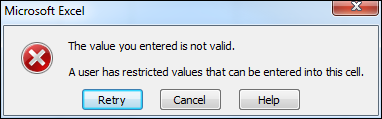 excel invalid value dialog box