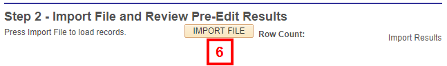 award load page - step 2: import file button