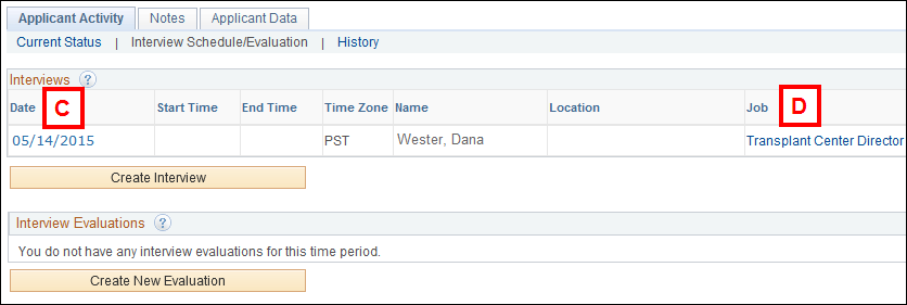 Interview Schedule/Evaluation