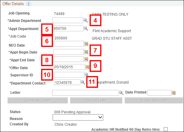 Prepare Job Offer