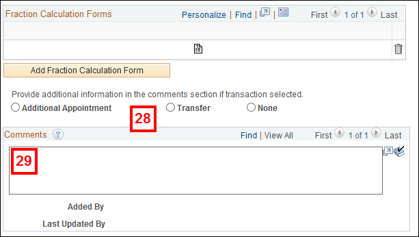 Prepare Job Offer Fraction Calculation Form