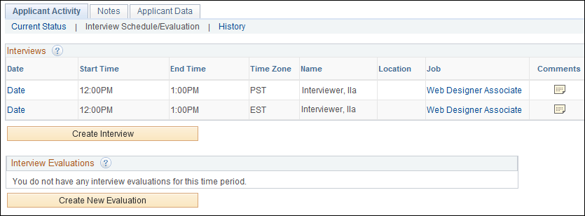 Interview Schedule/Evaluation