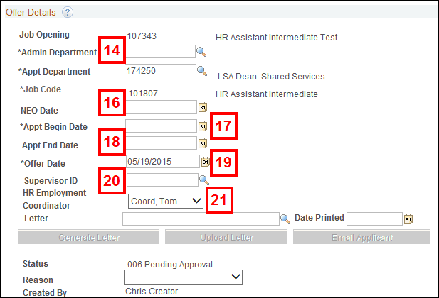 Prepare Job Offer