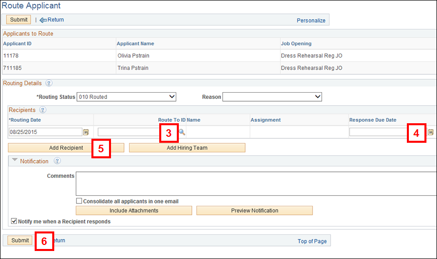 Route Applicant