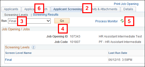 Applicant Screening