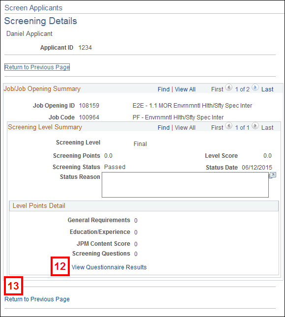 Screening Details