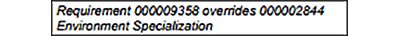 screenshot of requirement override
