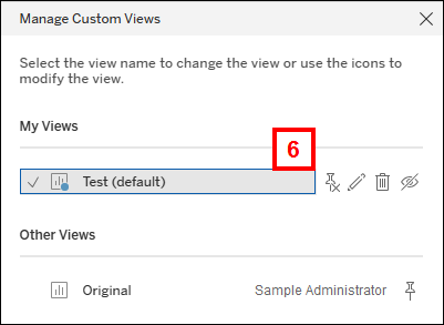 Manage Custom Views screenshot