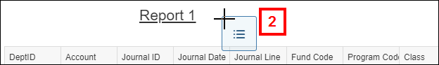 Screenshot of the insert section function being added to a report