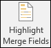 Highlight Merge Fields icon