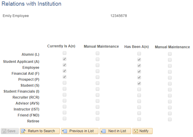 relations with institution page