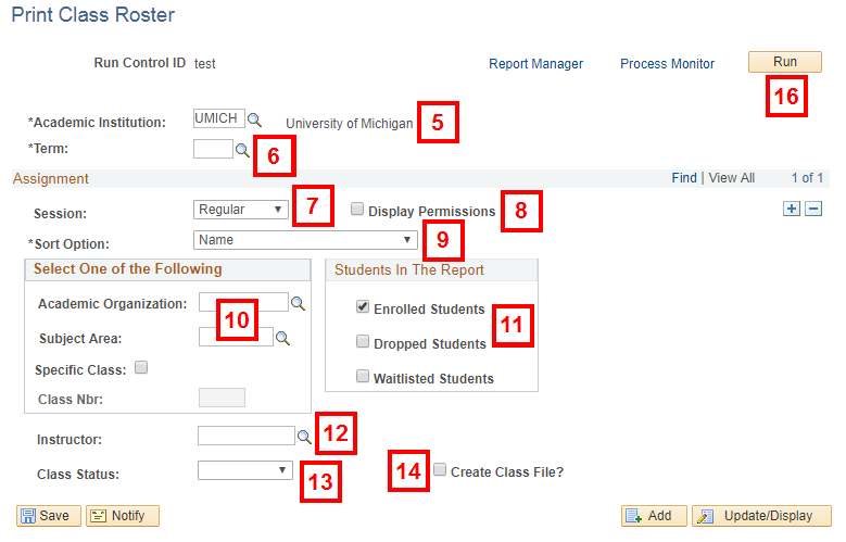 Find an Existing Value Page, field locations for steps 1-3