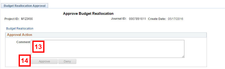 Budget Reallocation Approval Page (cont)