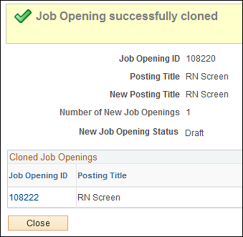 One-click applicant disposition screenshot