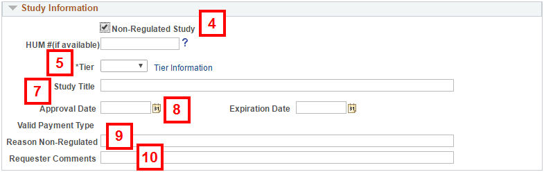 Field locations for steps 4-10