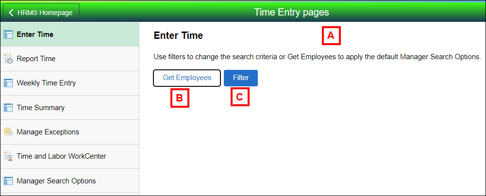 Get Employees button on page