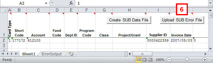 SUB Excel Loader Template