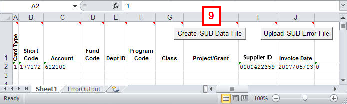 Create SUB Data File