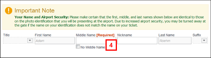 Field locations for step 4
