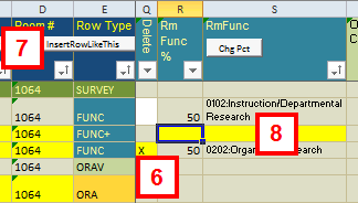 Field location for steps 6-8