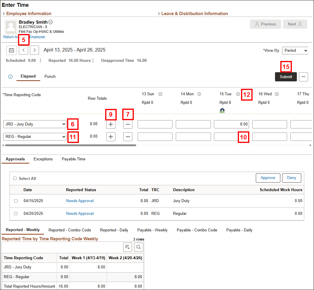 Screenshot for steps 5-16
