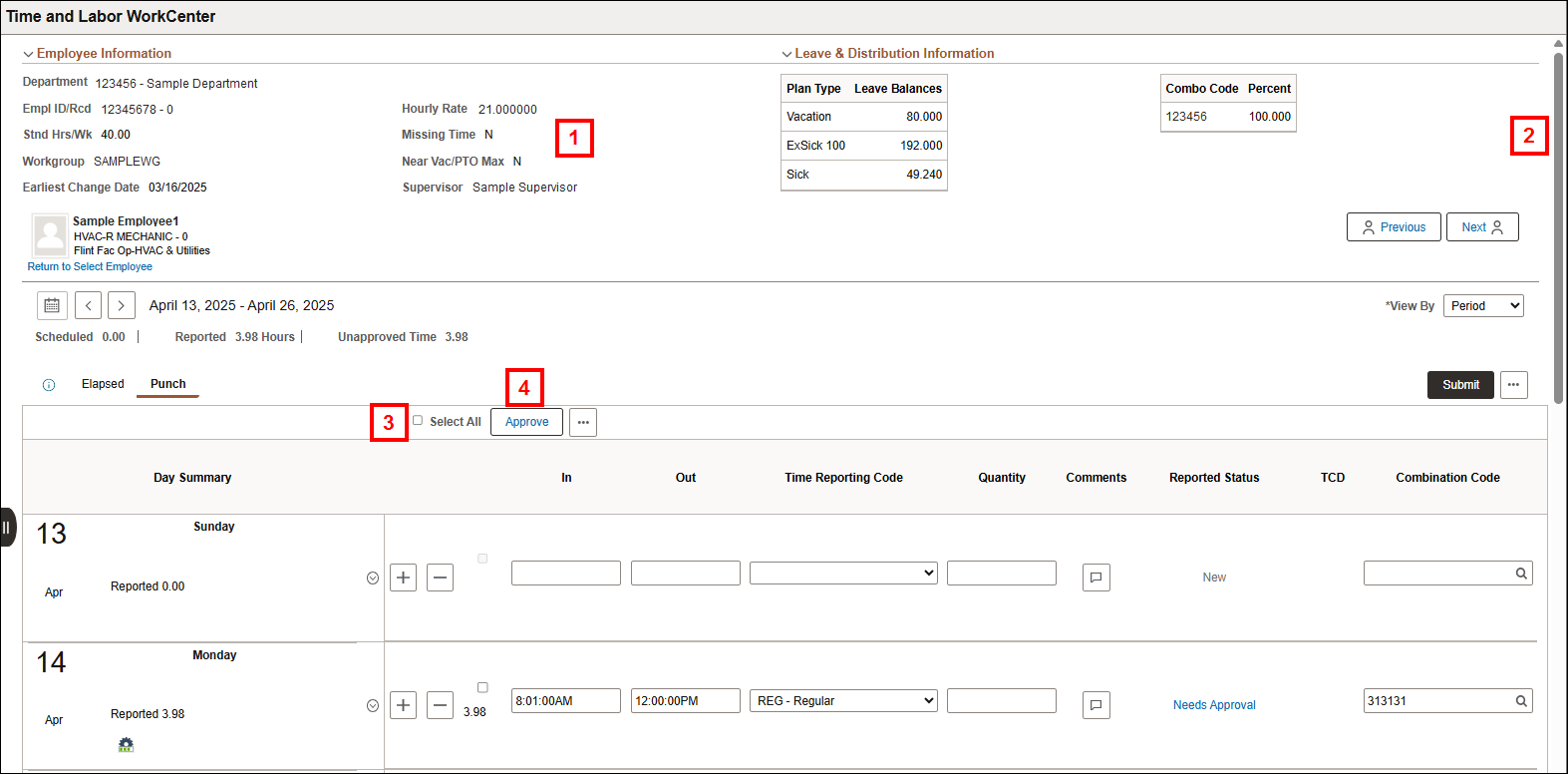 Screenshot for steps 1-4.