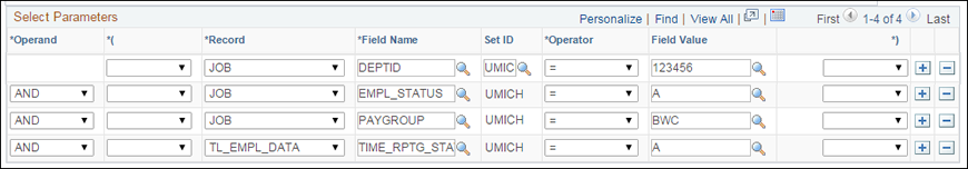 Parameters Example screenshot for Dynamic Group