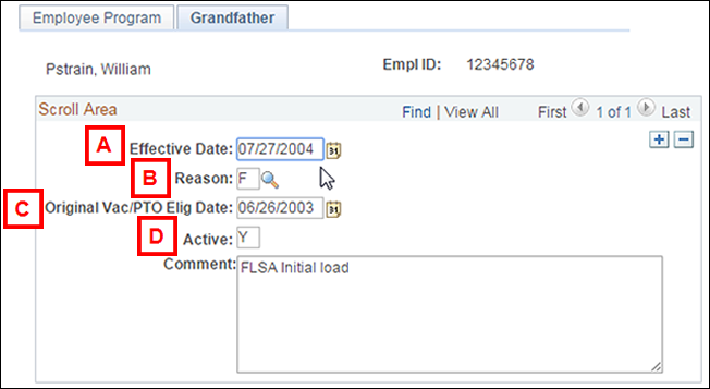 Grandfather Page Screenshot