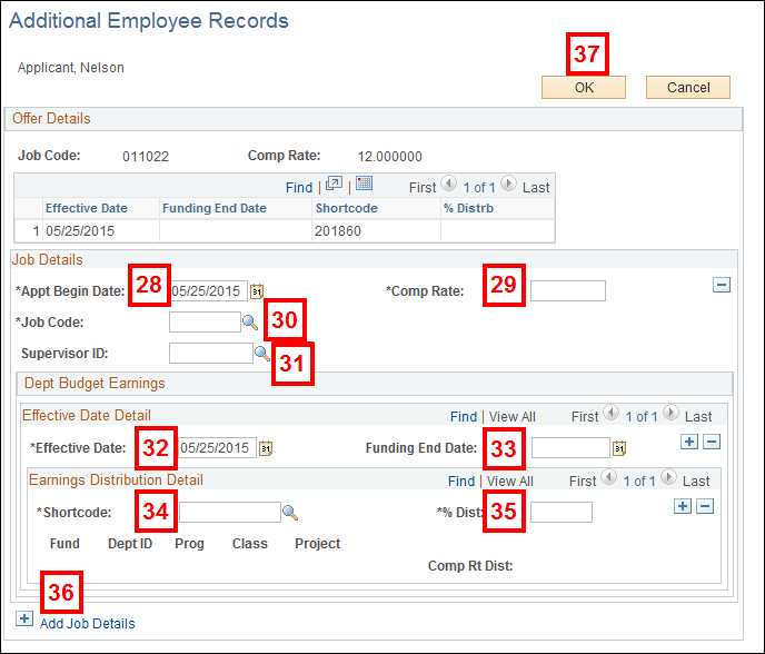Additional Employee Records
